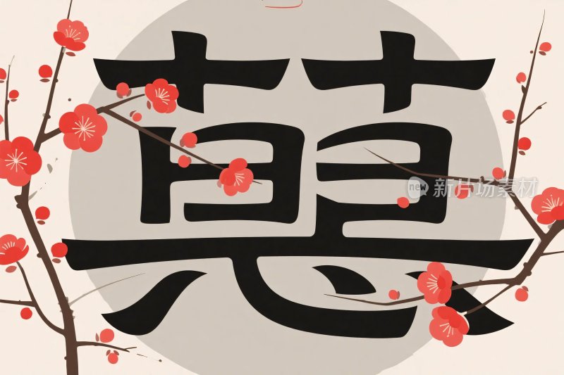 梅花书法艺术字