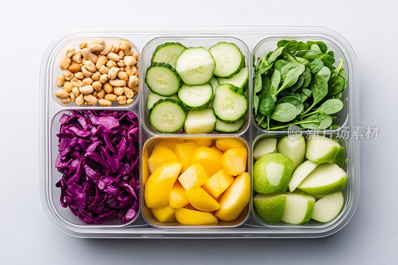 多彩健康食材分格餐盒