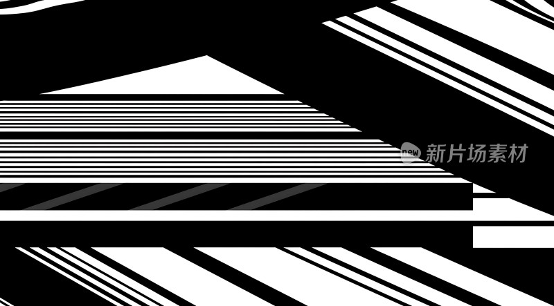 黑白条纹几何艺术