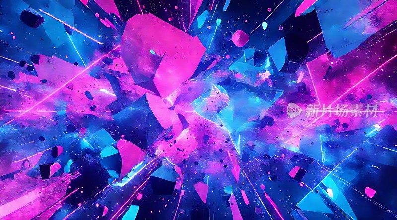 霓虹幻彩晶体风暴