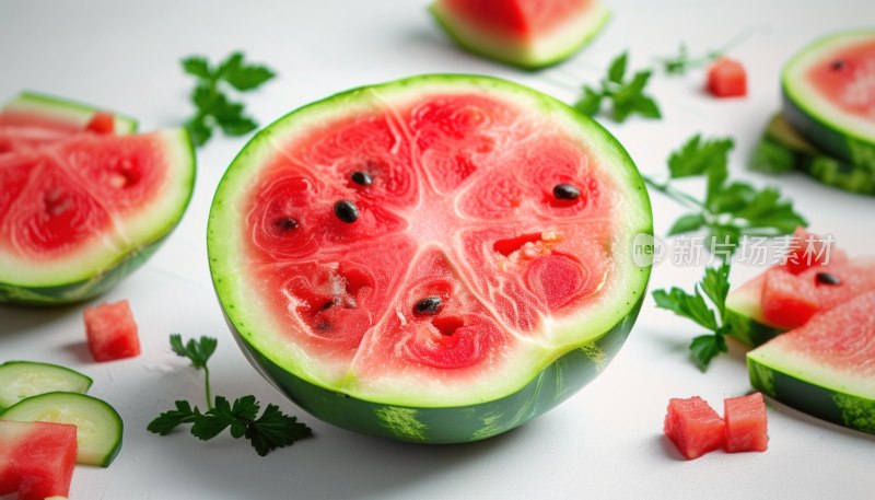 西瓜横切面