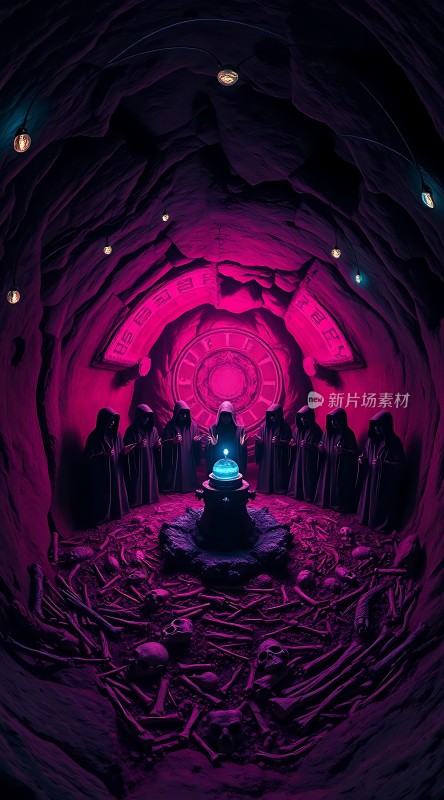 神秘祭司围聚神秘光球