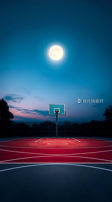篮球场上的月光