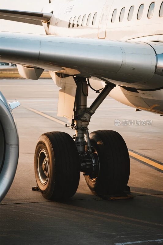 飞机起落架特写