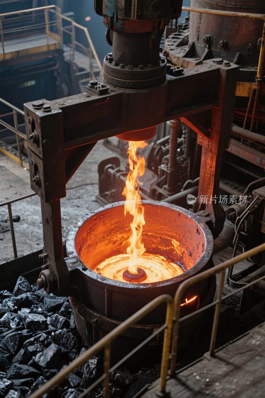 工业炼钢实拍场景