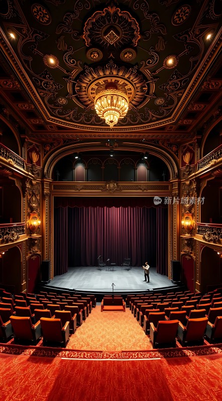 华丽剧院里的舞台表演