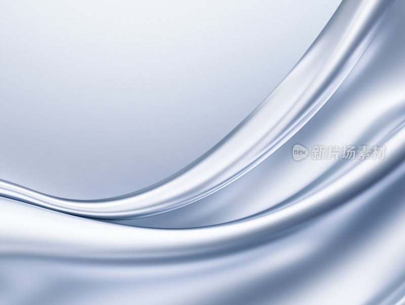 丝滑流淌的银色光泽背景