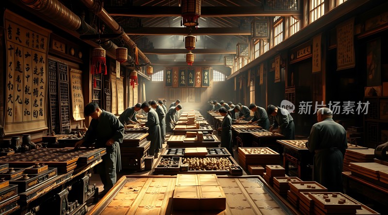 古风棋局对弈场景