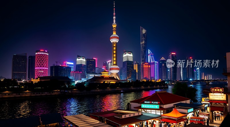 东方明珠与繁华夜景