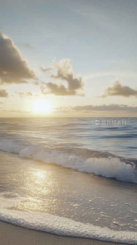 海边日出的美丽风景