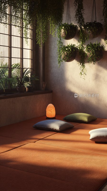 室内绿植与舒适休息角落