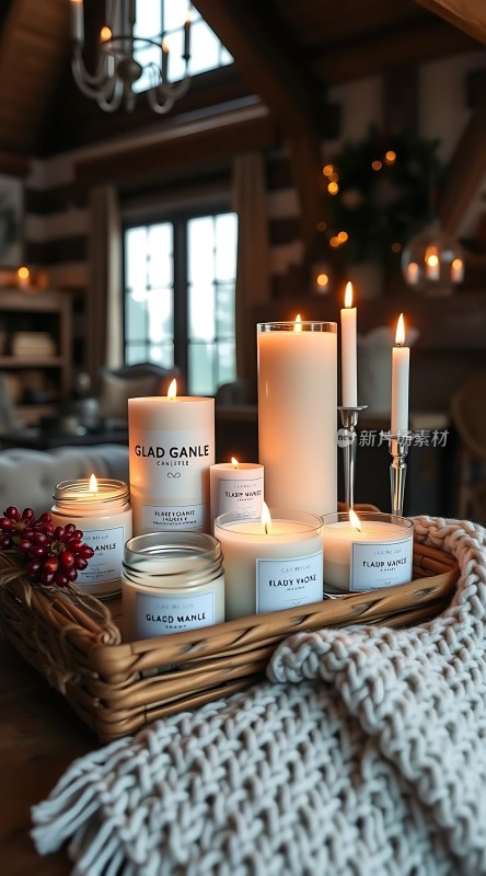 温馨烛光营造舒适氛围