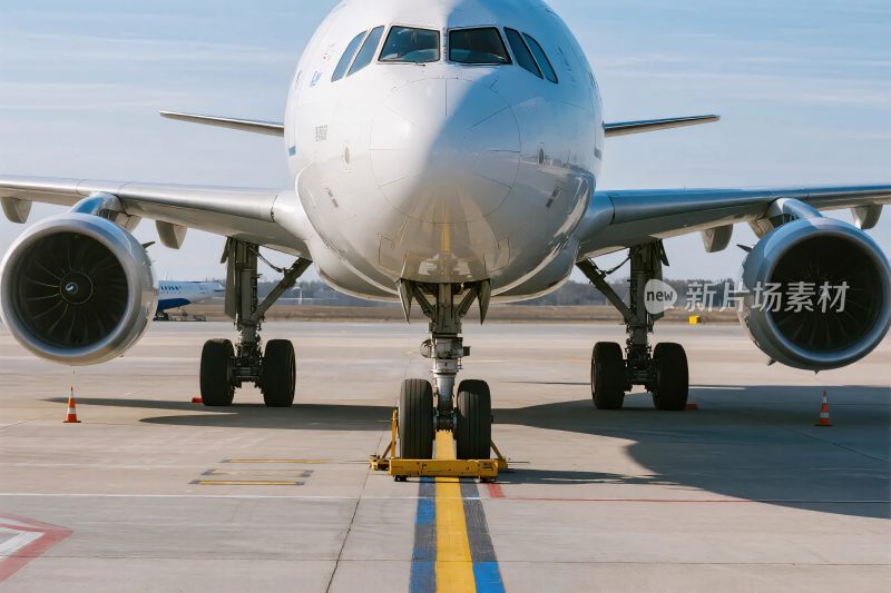 机场跑道上客机