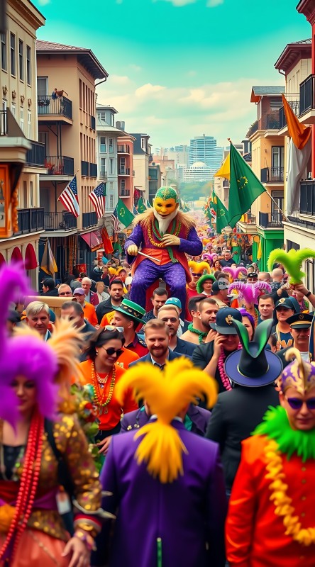 狂欢节上的欢乐游行