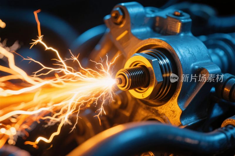 工业机械电火花特写