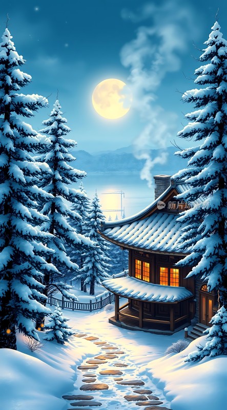 雪夜小屋