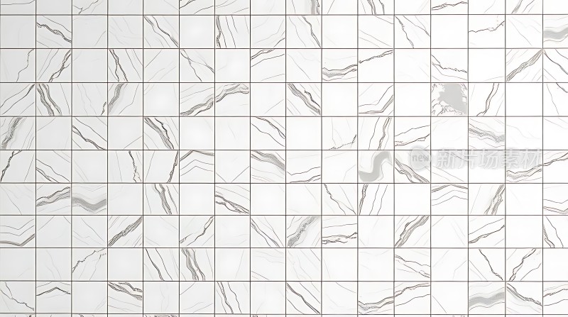 白色大理石纹理瓷砖拼接图案