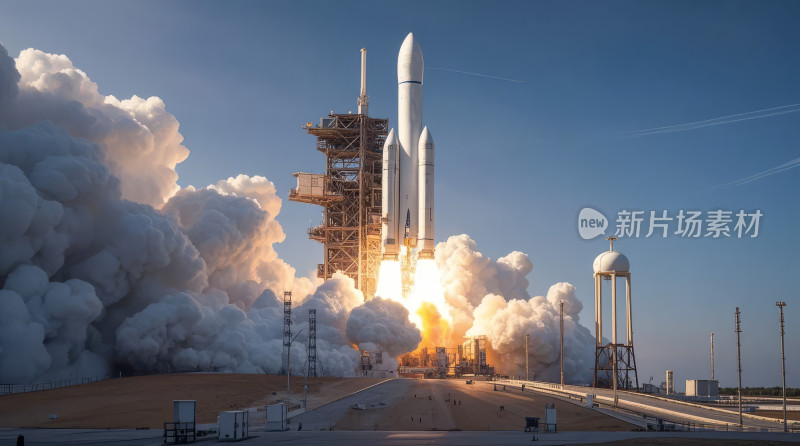 科技火箭发射升空太空探索背景
