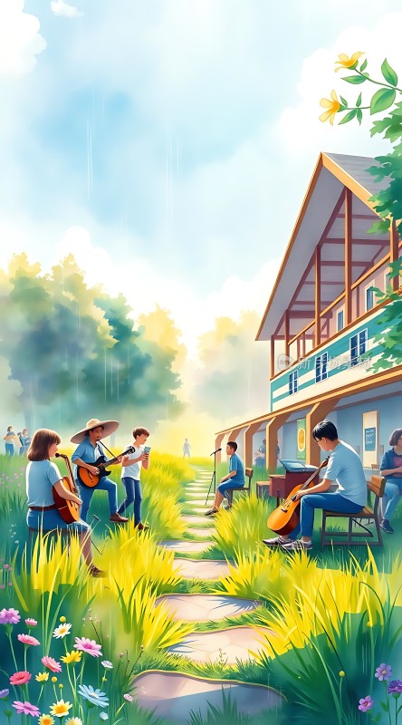 阳光下的音乐聚会