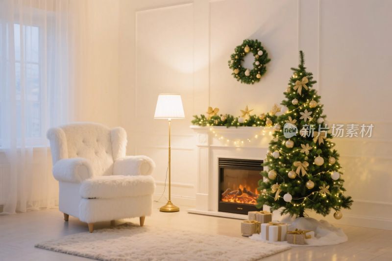温馨圣诞室内场景
