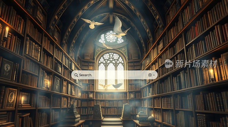 古老图书馆里的神秘搜索