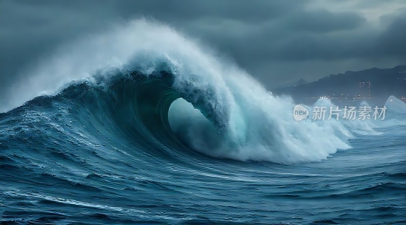 巨浪翻滚海天一色！