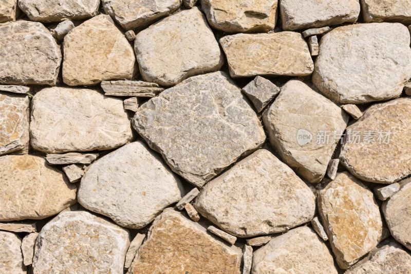 石块堆砌的墙面纹理