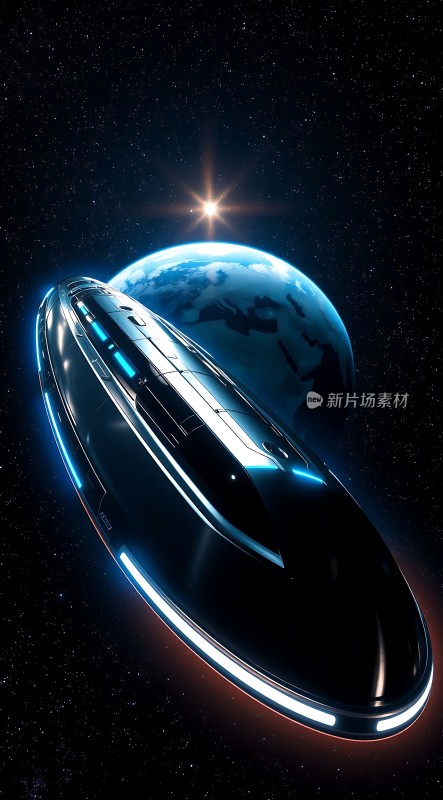 星际飞船遨游宇宙
