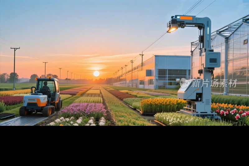 现代农业温室种植场景