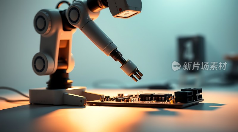 机器人精准操作电子元件