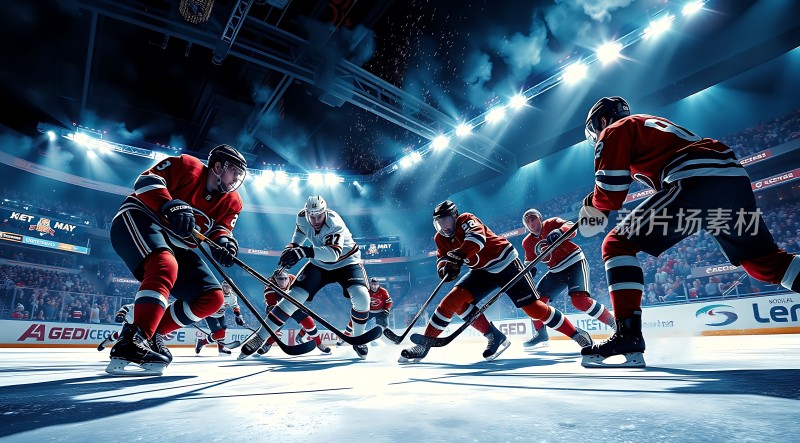 冰球赛场上激烈对决