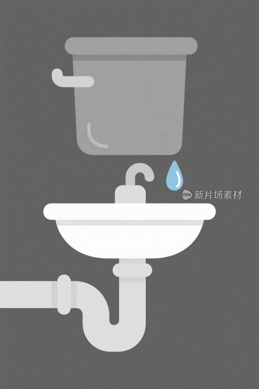 简约卫生间设施插画
