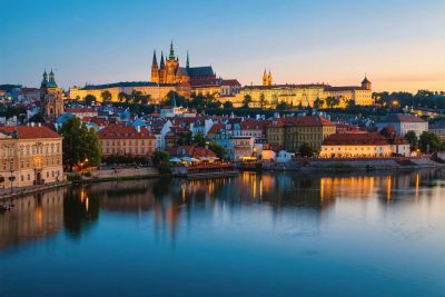 布拉格伏尔塔瓦河风景 布拉格伏尔塔瓦河风景
