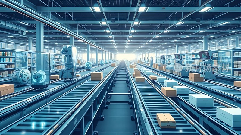 智能物流中心机器人与传送带协同作业