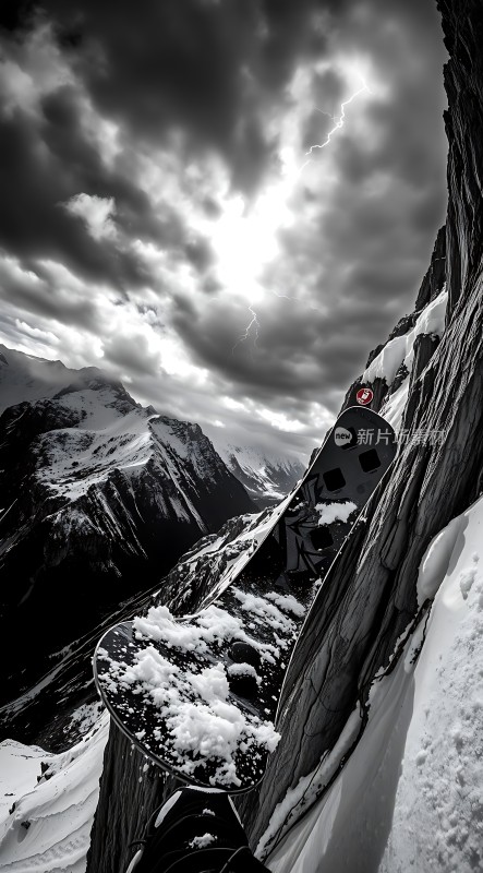 雪地滑板挑战极限