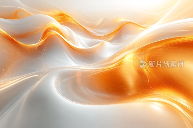 流动炫彩的橙白渐变背景