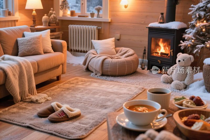 温馨暖调室内场景