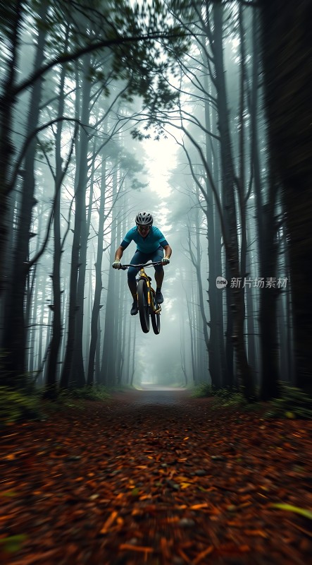 森林飞跃骑行者的冒险之旅