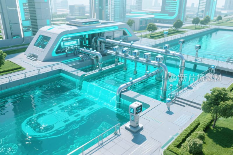 未来工业设施插画