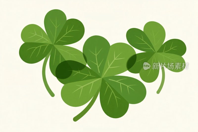 绿色四叶草插画