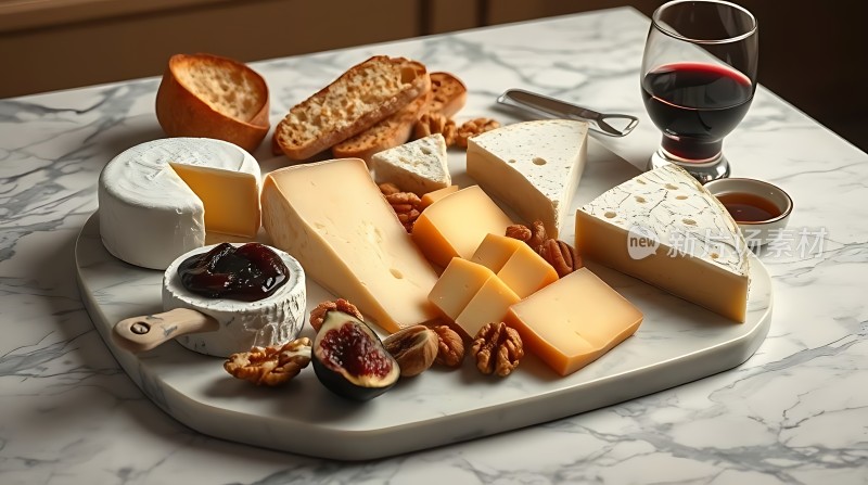 美酒奶酪拼盘享受生活之美