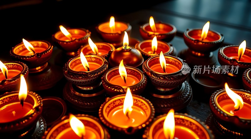 烛光映照下的温暖与希望