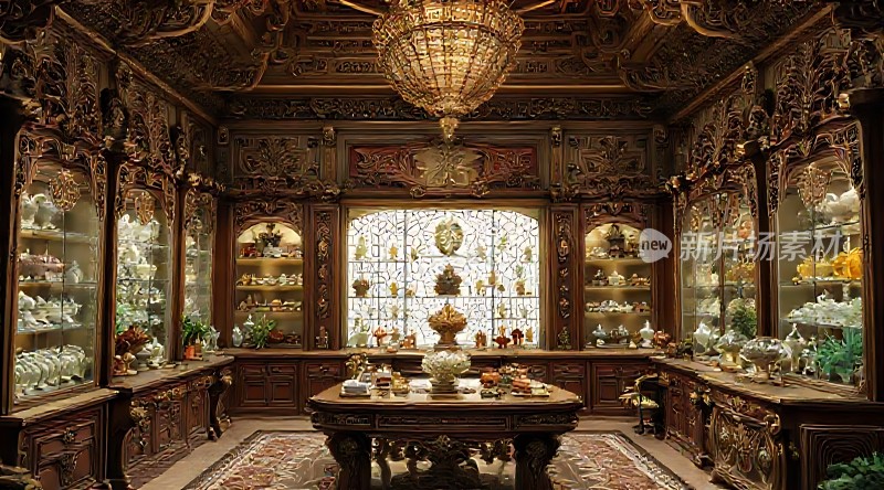 古董瓷器展示室