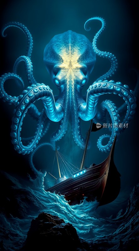 深海巨怪与沉船