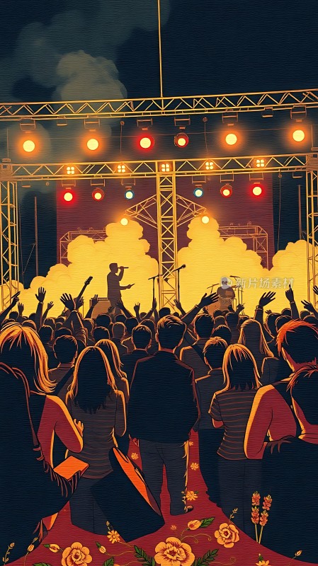 舞台灯光下的音乐盛宴