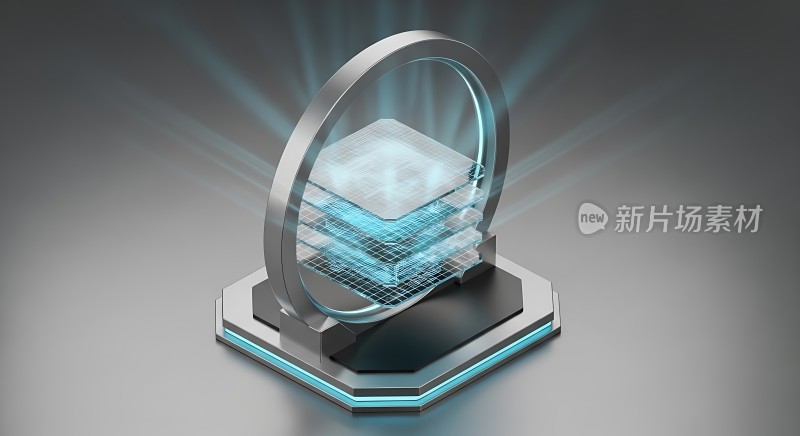 新片场素材未来科技芯片装置