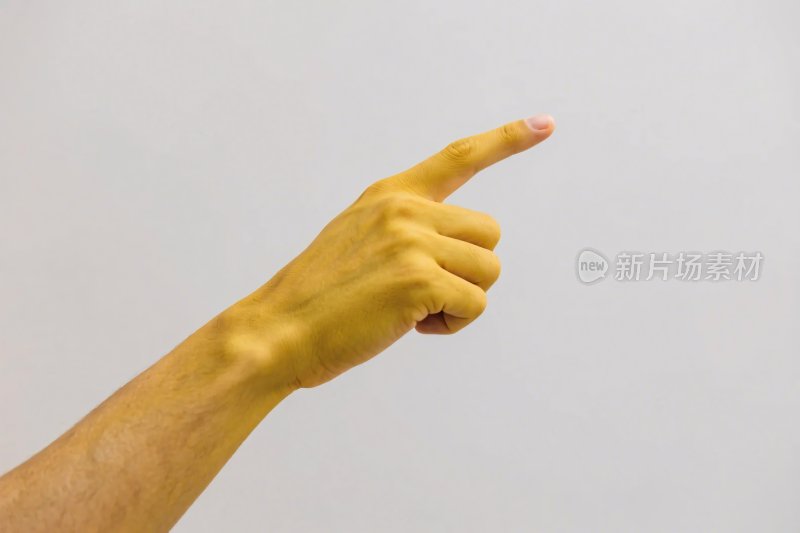 手指指向动作摄影