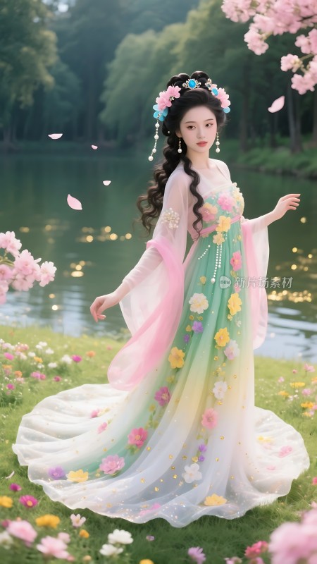 汉服佳人花间舞