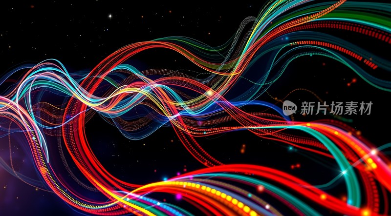 五彩斑斓的光彩线条