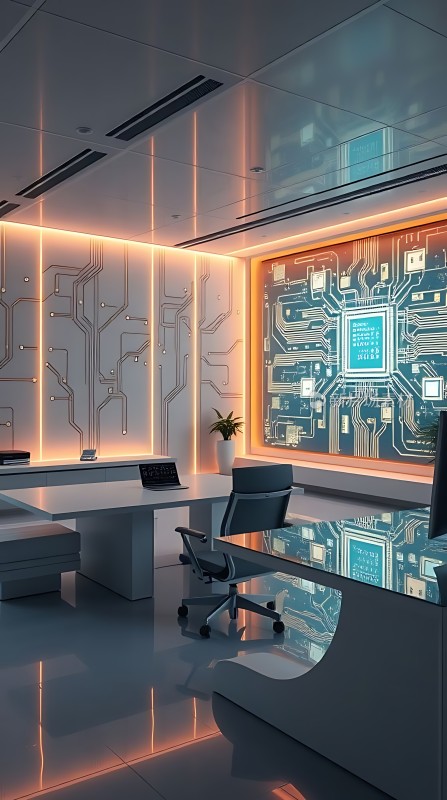 科技感办公室未来主义设计风格